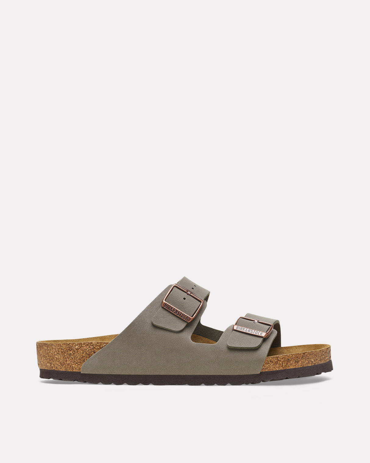 Stone Birko-Flor Leather Sandal