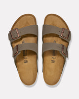 Stone Birko-Flor Leather Sandal