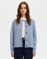 Cash Blue Lulu Alpaca Blend Short Knit Cardigan
