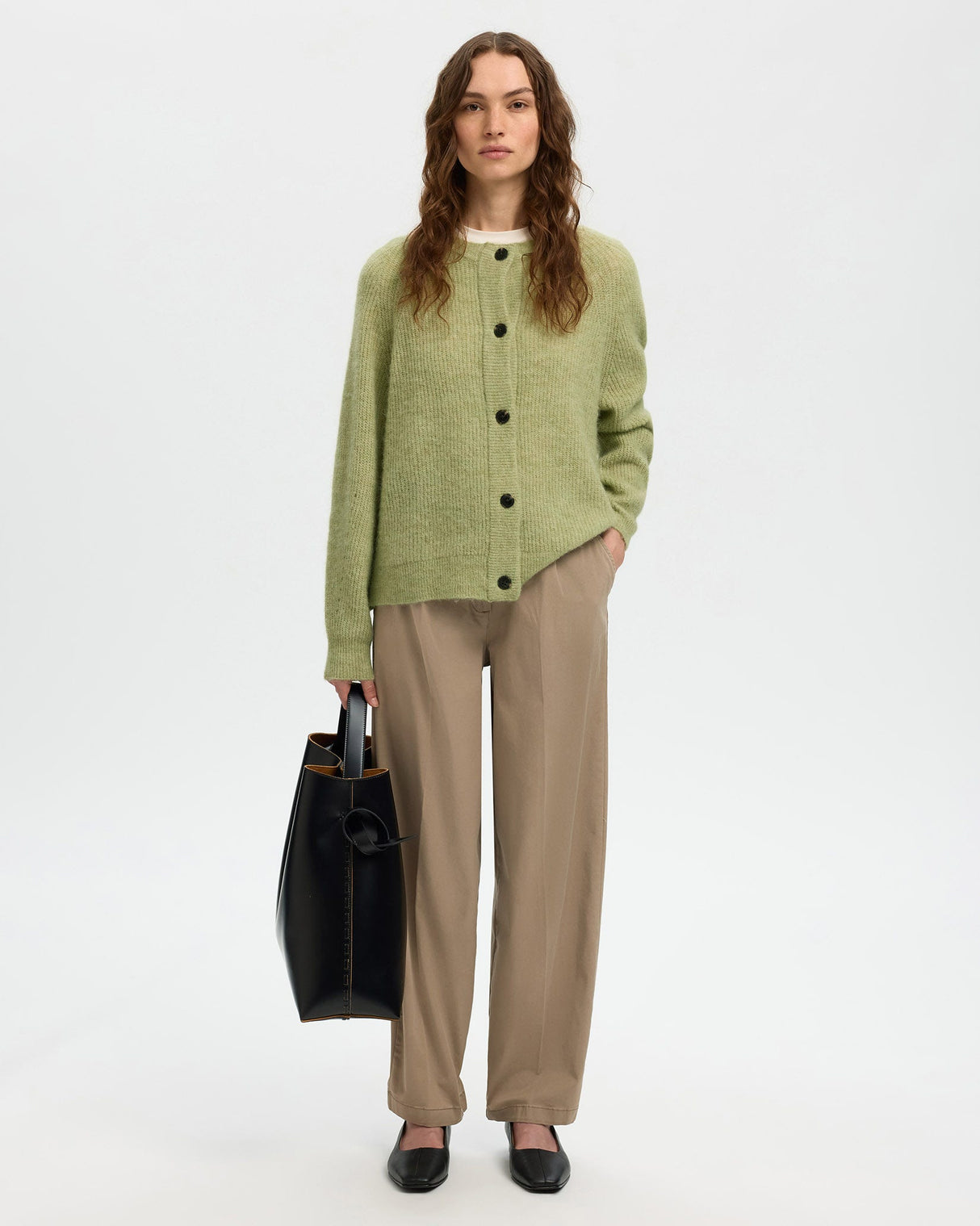 Lint Lulu Alpaca Blend Knit Short Cardigan