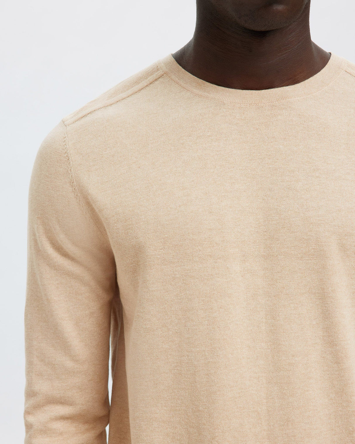 Oatmeal Berg Cotton Knit Pullover