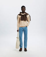 Oatmeal Berg Cotton Knit Pullover