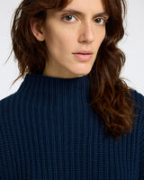 Dark Sapphire Selma Cotton Blend Knit Jumper
