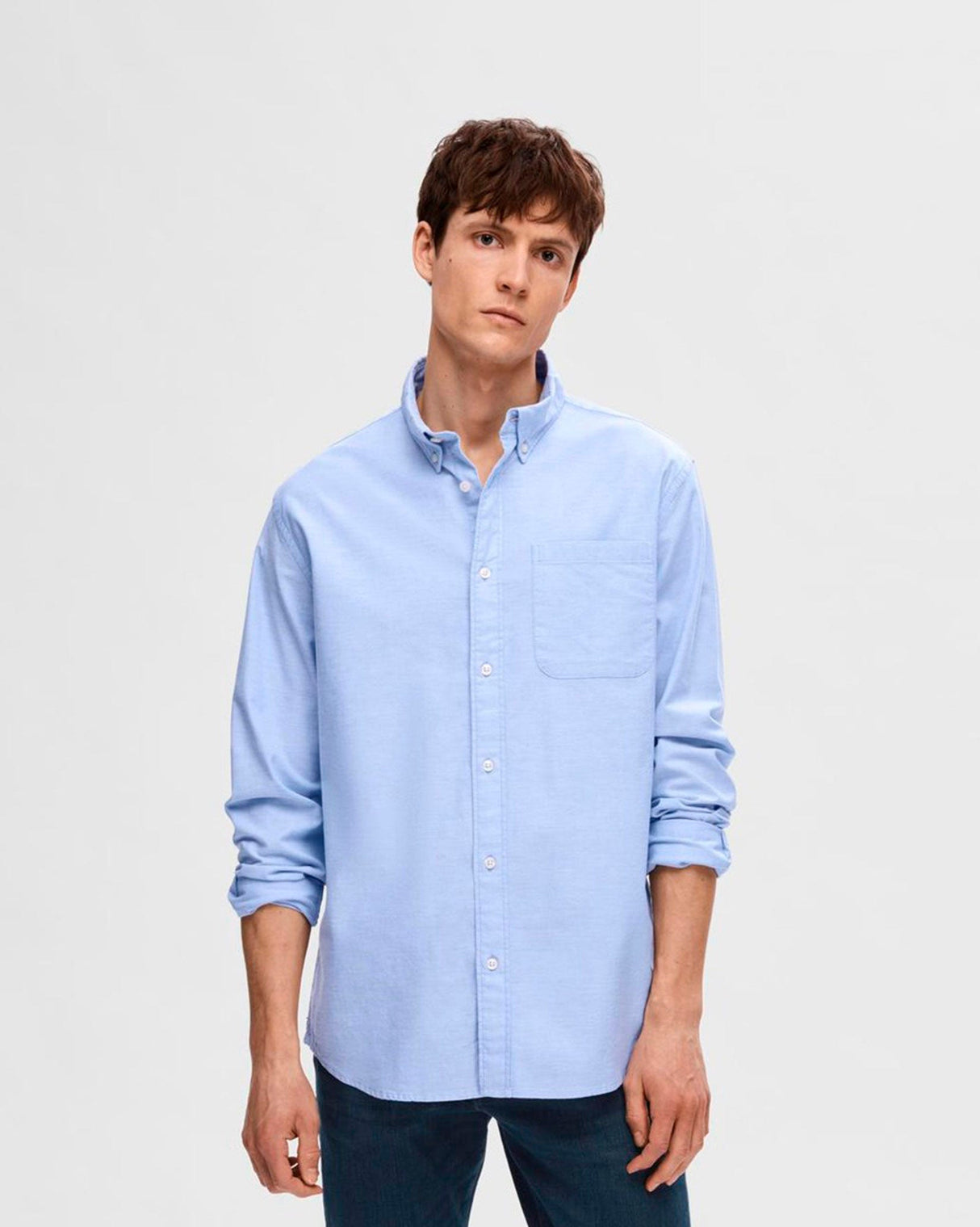 Light Blue Regrick Oxford Shirt