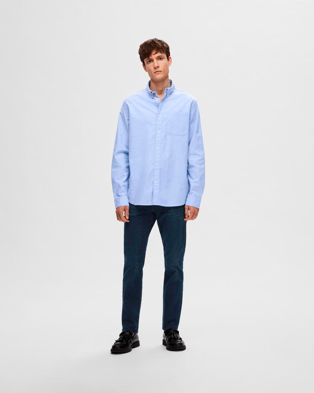 Light Blue Regrick Oxford Shirt