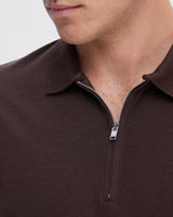 Chocolate Torte Fave Zip Polo Shirt