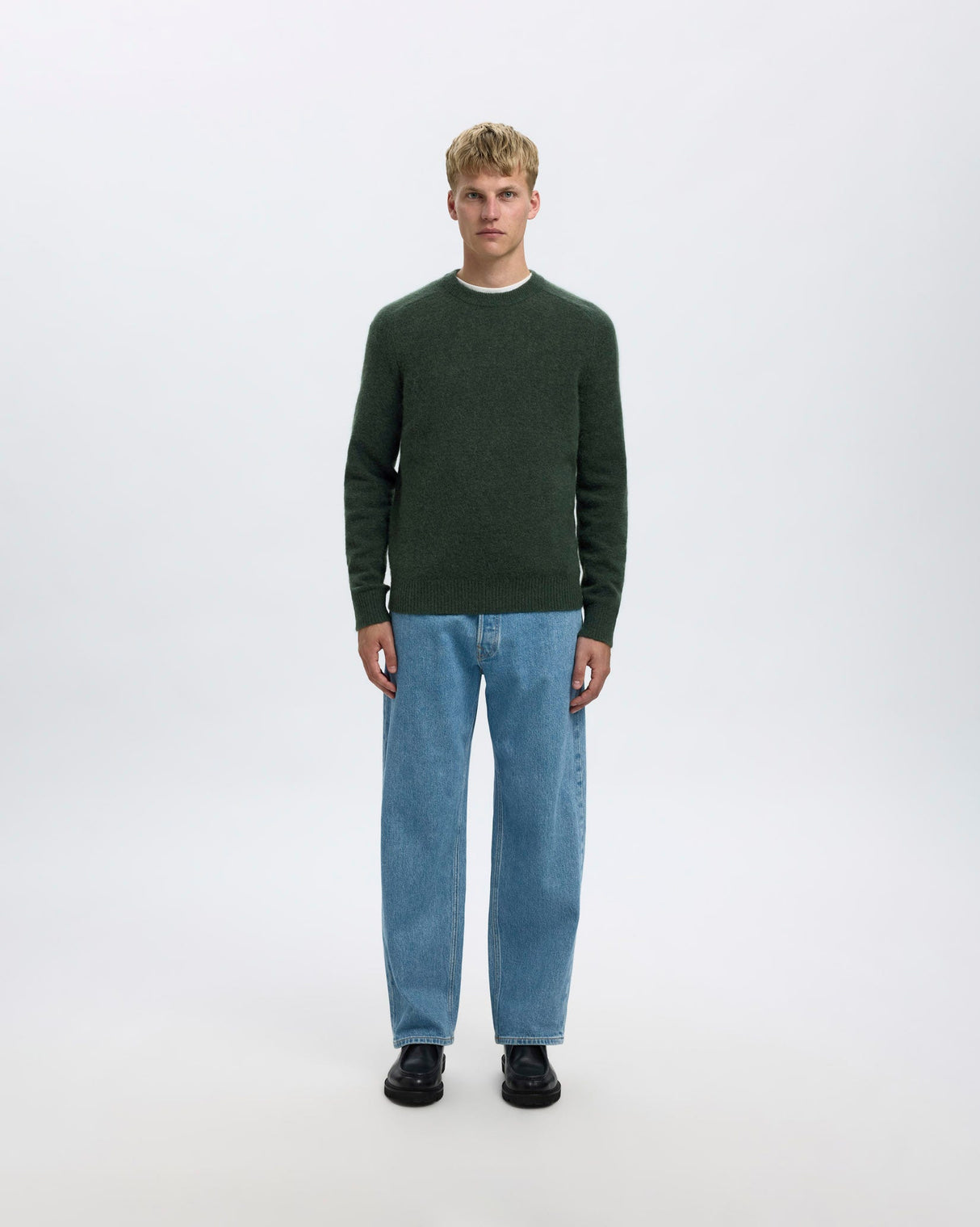 Deep Forest Rai Alpaca Blend Knit Pullover