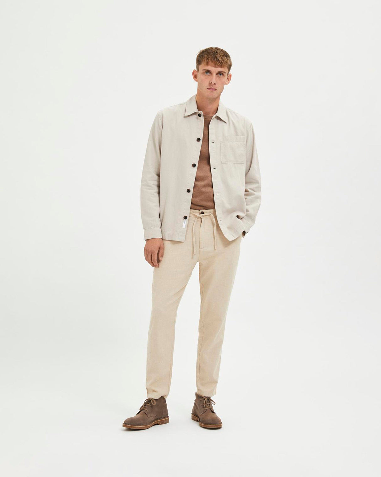 Oatmeal-Brody-Slimtape-Linen-Blend-Pants