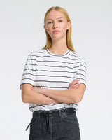 Black Essential Thin Striped Boxy T-Shirt