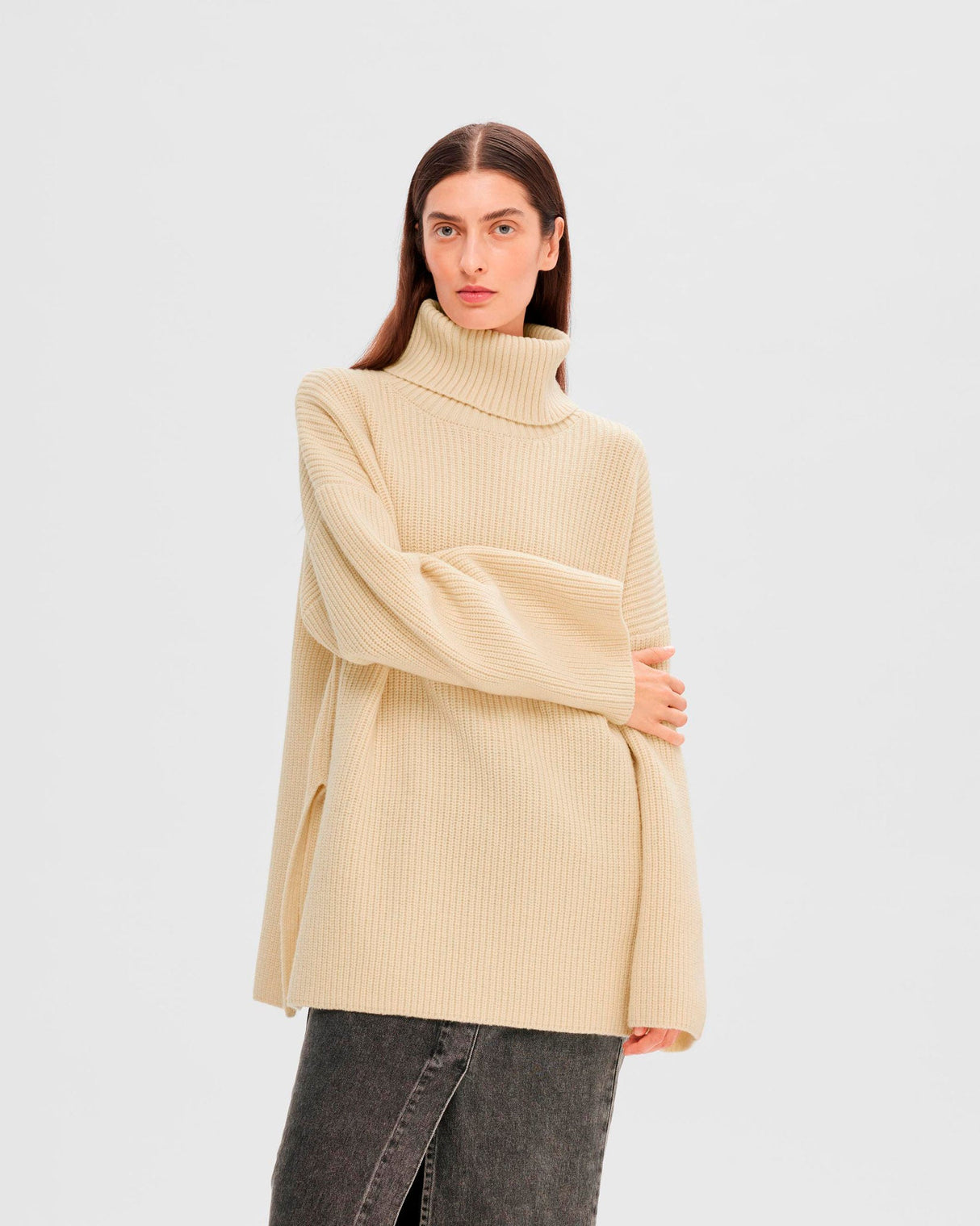 Birch Mary Long Roll Neck Knit Jumper