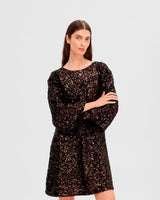 Java Mallie Short Sleeve Sequins Short Dress