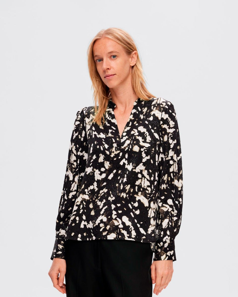 Java Justine Print Long Sleeve Top