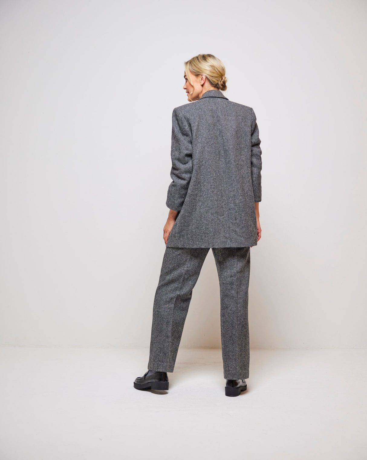 Dark Grey Hera Wool Blend Relaxed Blazer