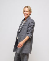 Dark Grey Hera Wool Blend Relaxed Blazer