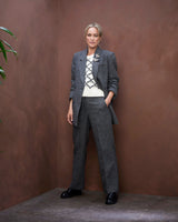 Dark Grey Hera Wool Blend Relaxed Blazer