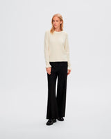 Birch Sia Frill Cuff O-Neck Knit Jumper