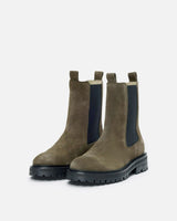Dusky Green Vilma Suede Chelsea Boot