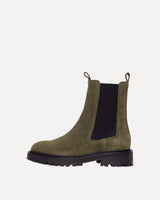 Dusky Green Vilma Suede Chelsea Boot