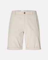 Oatmeal-Luton-Slim-Fit-Cotton-Flex-Shorts