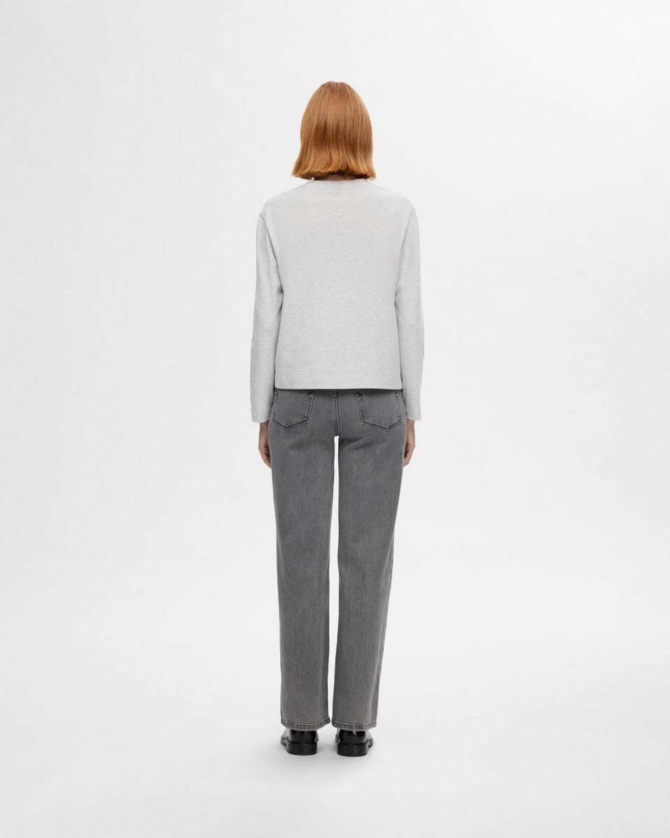 Light Grey Essential Cotton Long Sleeve T-Shirt