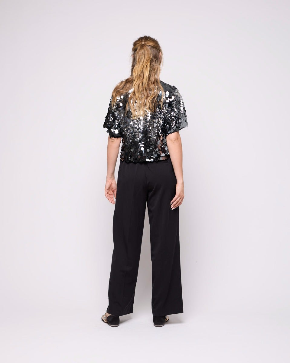 Black Emma-Tara Wide Leg Pants
