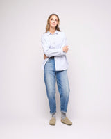 Sky Blue Stripe Nova Cotton Oxford Shirt