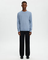 Dust Blue Tray Merino Knit Jumper