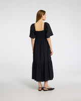Black Dora Short Sleeve Ankle Dress