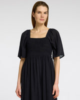 Black Dora Short Sleeve Ankle Dress