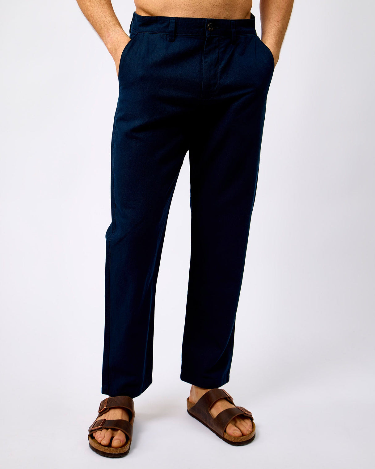 Sky Captain Miles Linen Blend Straight Leg Chinos