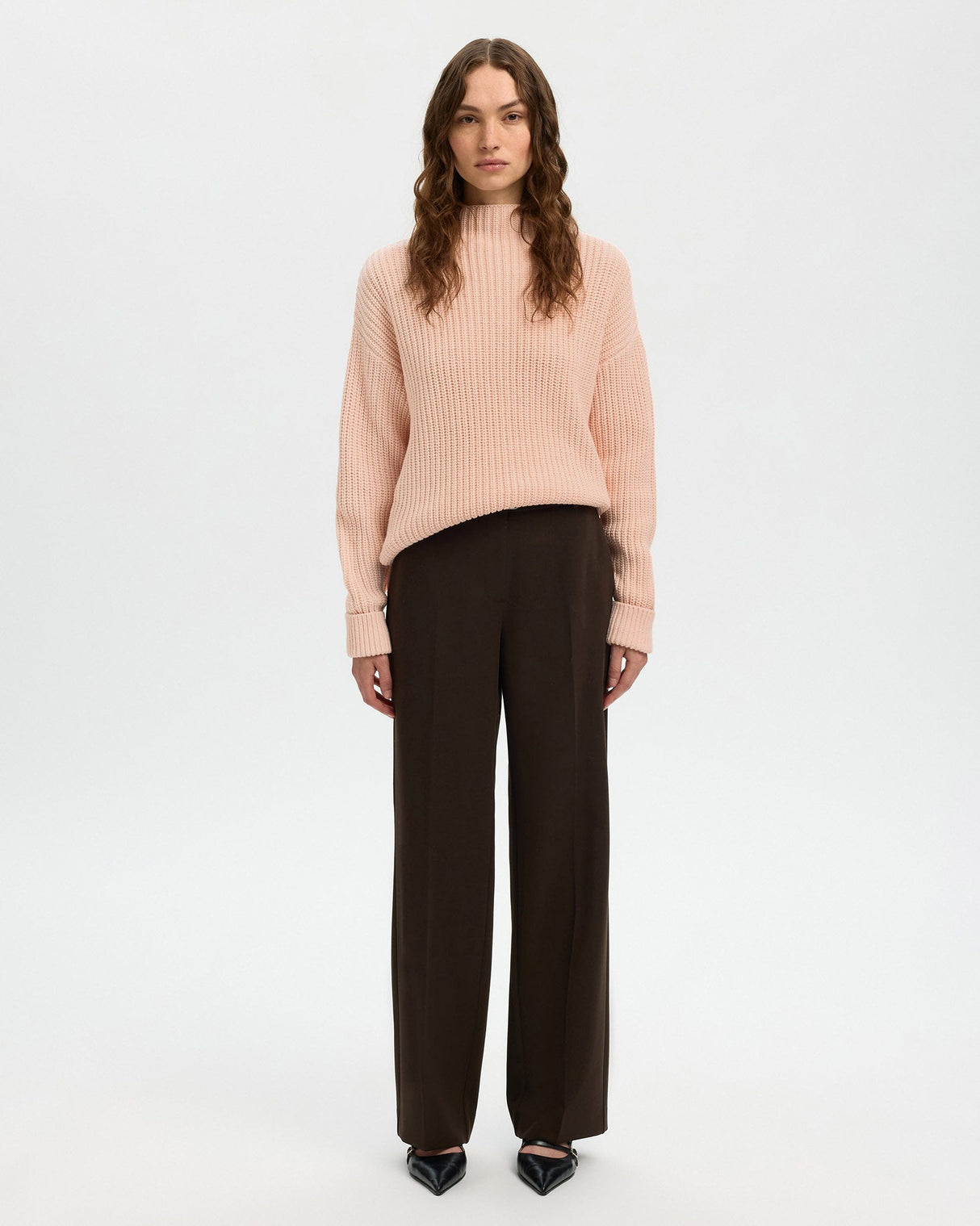Pale Dogwood Selma Cotton Blend Knit Jumper