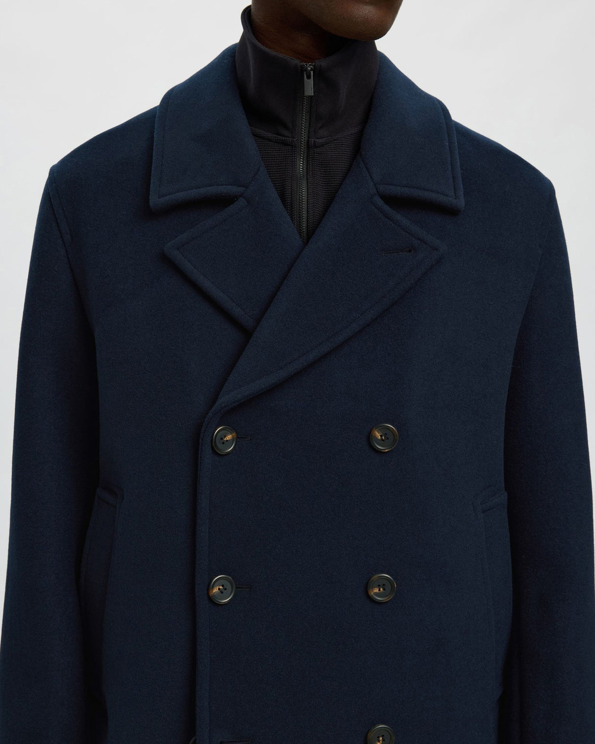 Sky Captain Archive Wool Blend Peacoat
