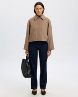 Travertine Mally Manteco Wool Blend Jacket