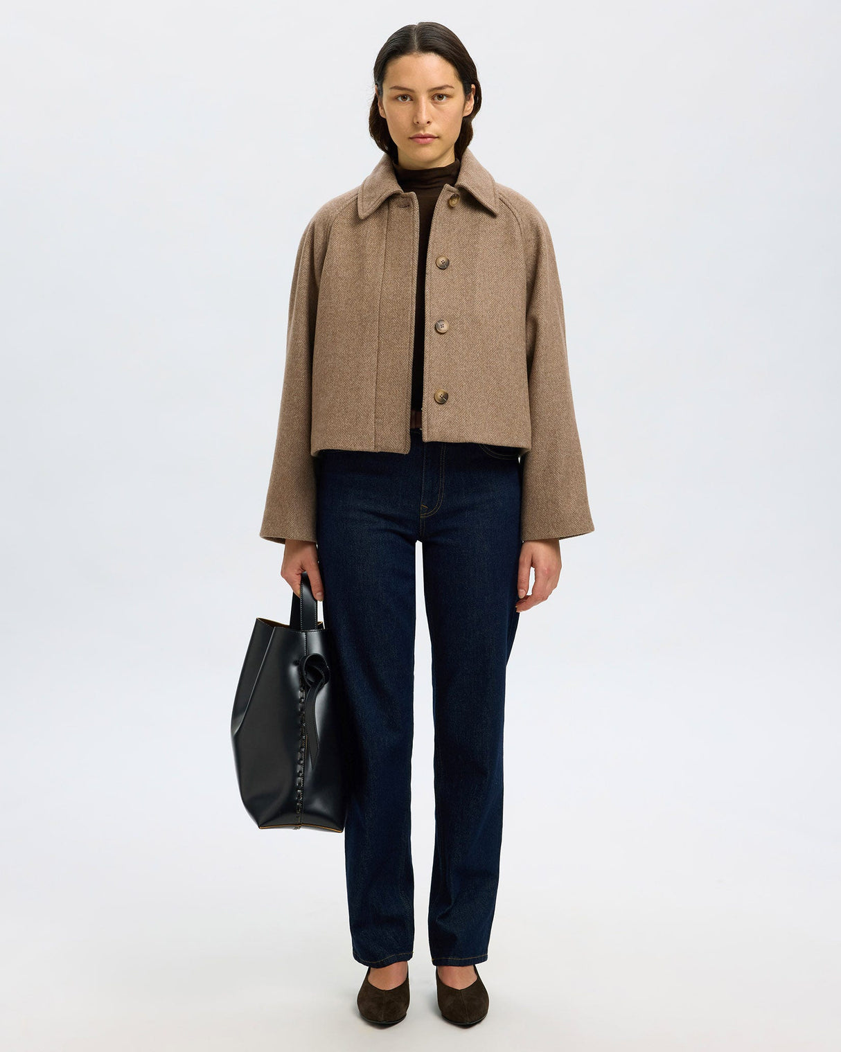 Travertine Mally Manteco Wool Blend Jacket