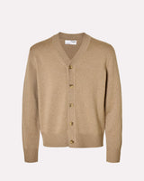 Beige-Tray-Chunky-V-Neck-Cardigan