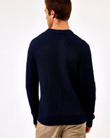 Sky Captain Tom Structured Knit Crew Neck Jumper