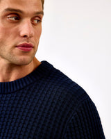 Sky Captain Tom Structured Knit Crew Neck Jumper