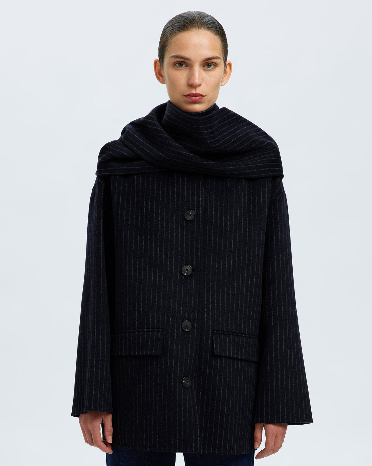 Dark-Sapphire-Pam-Handmade-Wool-Blend-Scarf-Jacket
