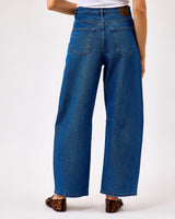 Medium Blue Ane-Kani Loose Barrel Jeans