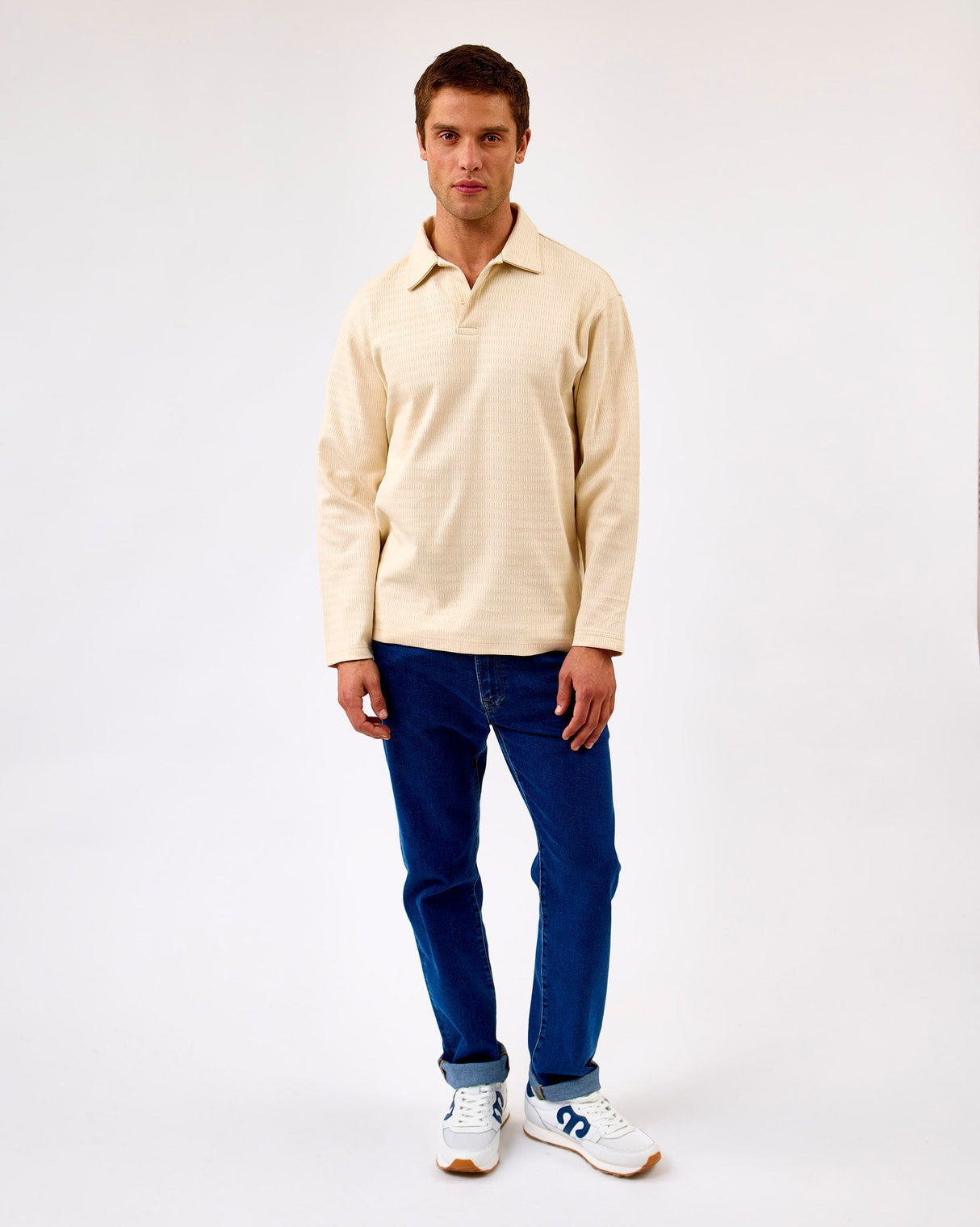 Angora Henry Long Sleeve Polo Shirt