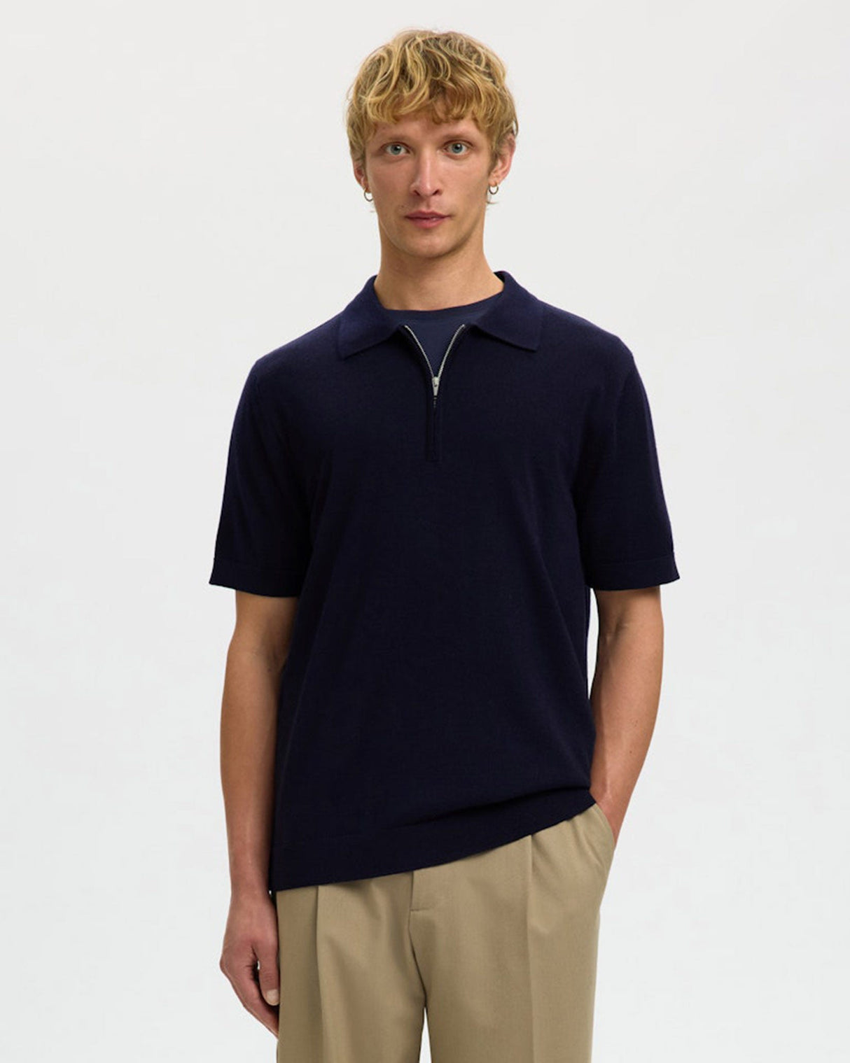 Navy-Blazer-Tray-Knit-Half-Zip-Polo-T-Shirt