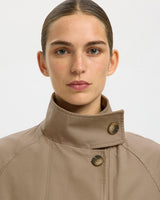 Weathered Teak Kylie High Neck Cotton Jacket