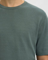 Balsam Green Torino Knit Crew Neck Short Sleeve Jumper