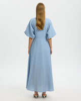 Dusty-Blue-Maddie-Puff-Sleeve-Midi-Dress