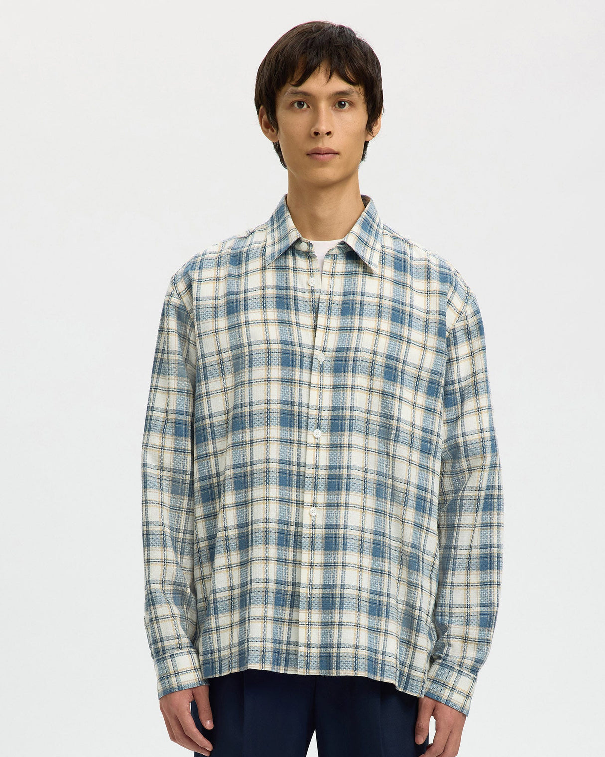 Egret-Check-Landon-Shirt
