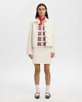Egret Stripe Amour Knit Polo