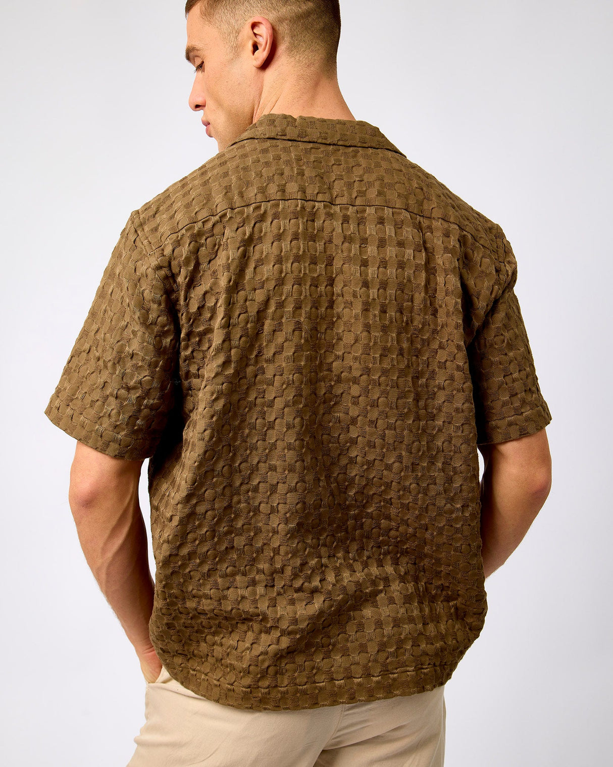Chocolate Chip Monty Textured Short Sleeve Shirt