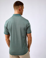 Balsam Green Dean Stripe Polo T-Shirt