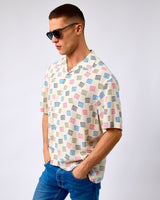 Egret-Hotel-Amour-Stamps-Short-Sleeve-Shirt