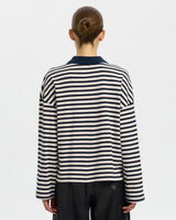 Dark-Sapphire-Milly-Long-Sleeve-Polo-T-Shirt